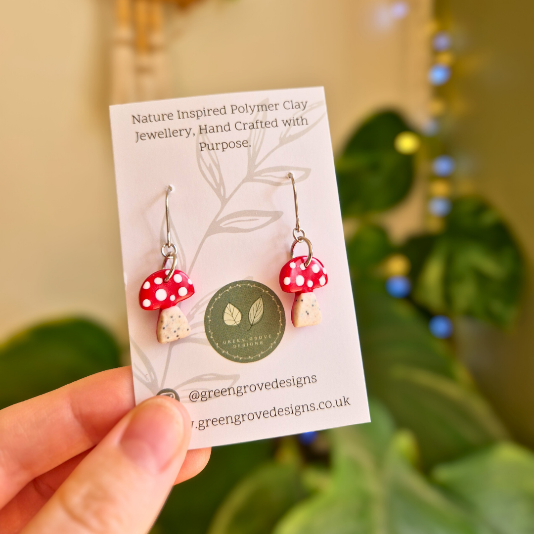 Toadstool Drop Earrings