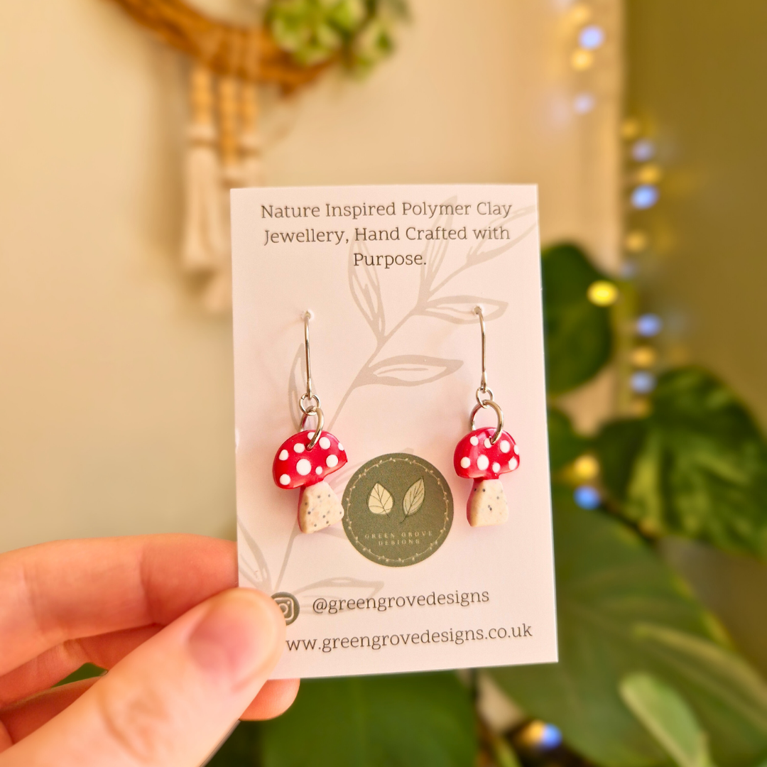 Toadstool Drop Earrings