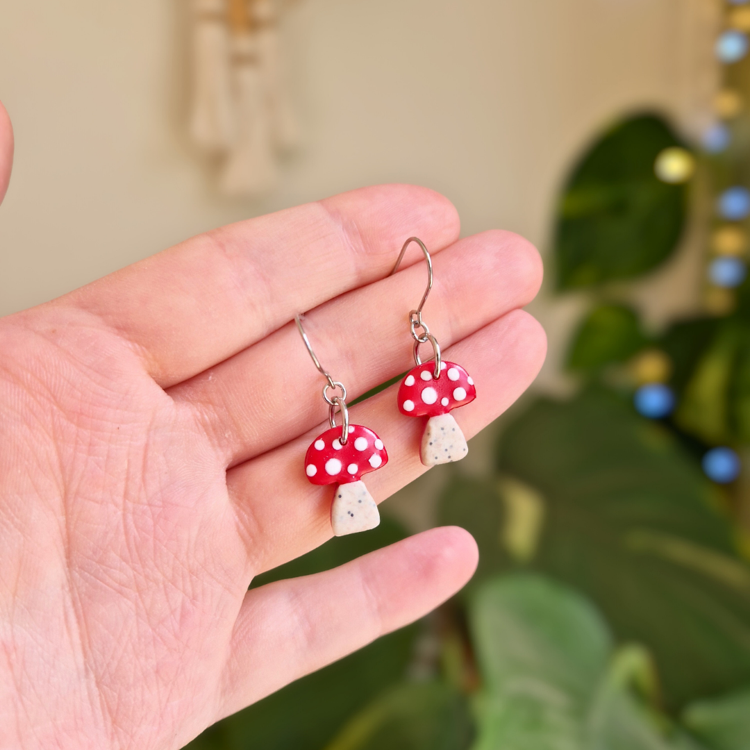 Toadstool Drop Earrings