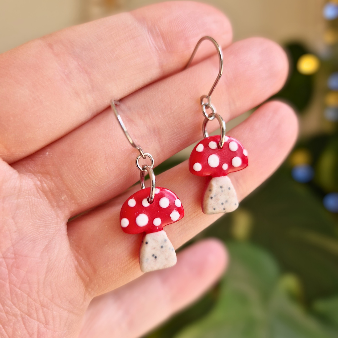Toadstool Drop Earrings