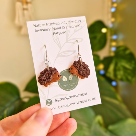Hedgehog Drop Earrings