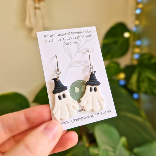 Halloween Witch Ghost Drop Earrings