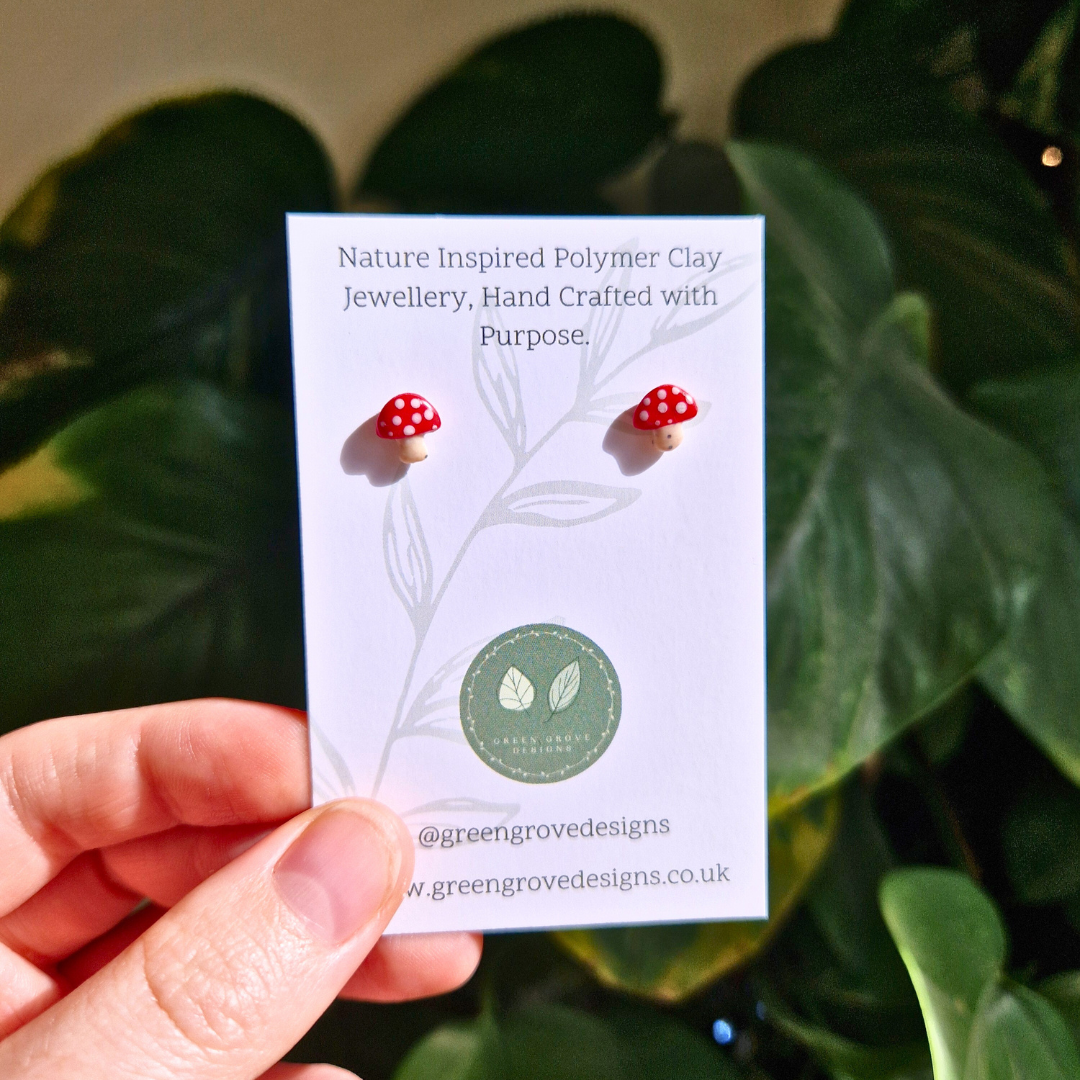 Teeny Toadstool Stud Earrings