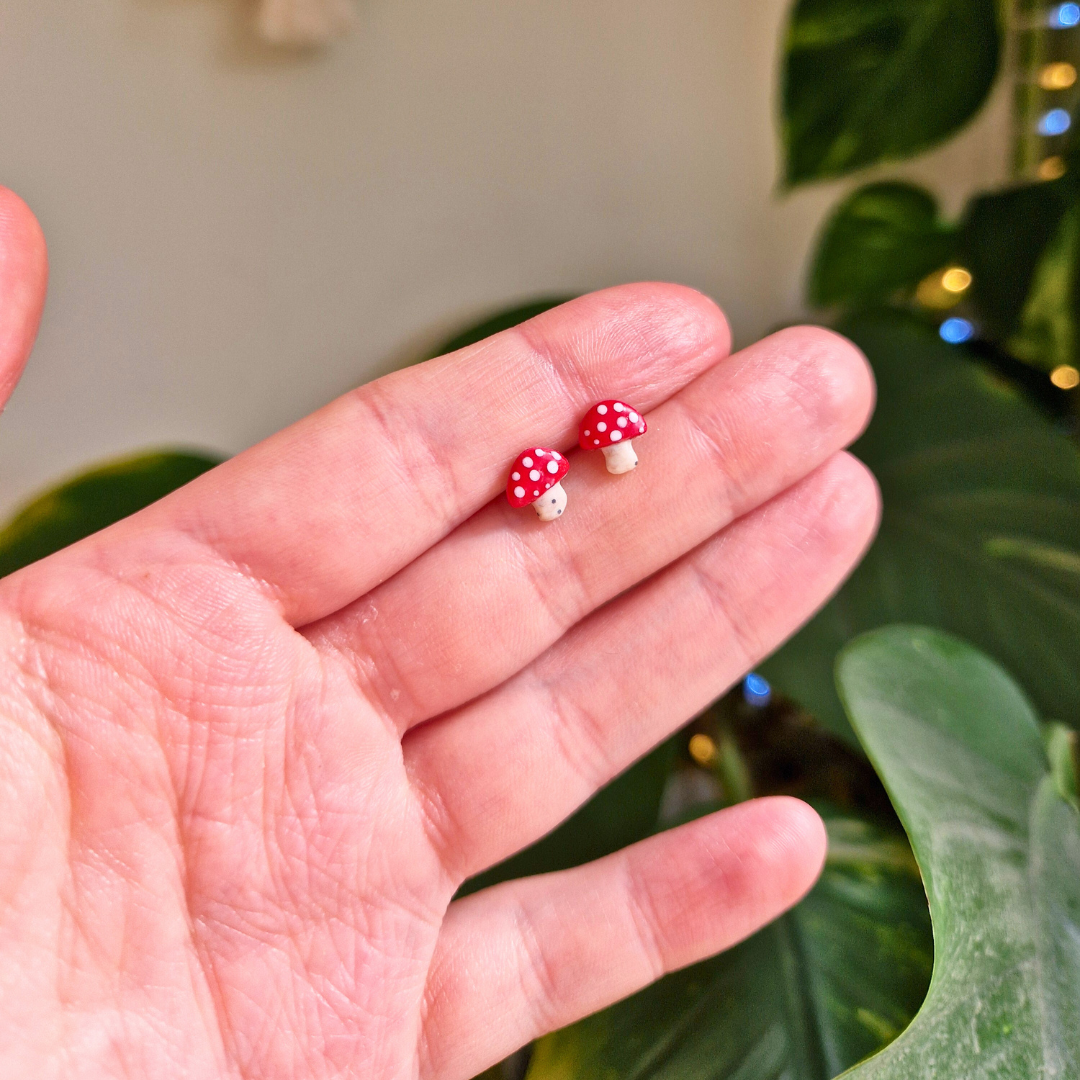 Teeny Toadstool Stud Earrings