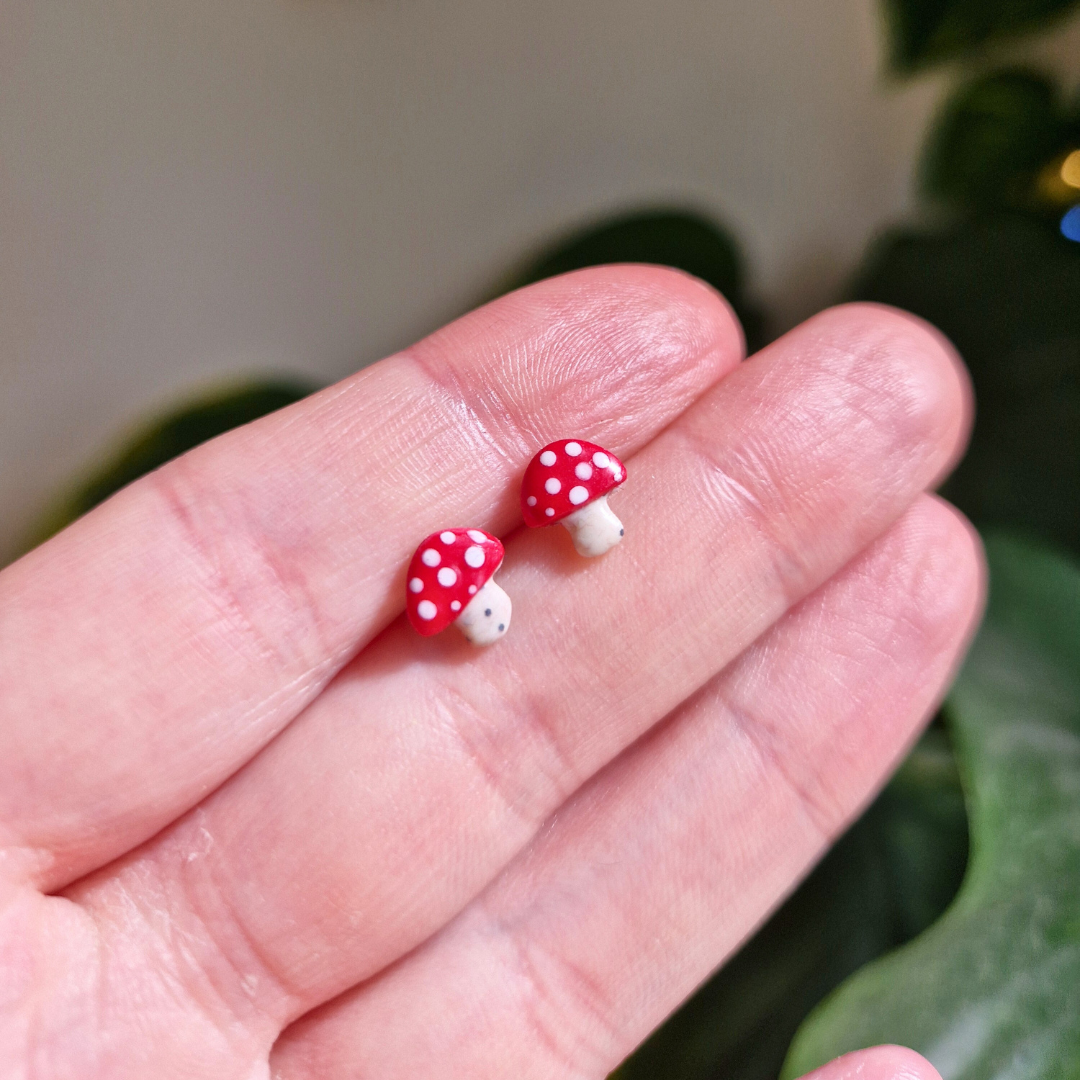 Teeny Toadstool Stud Earrings