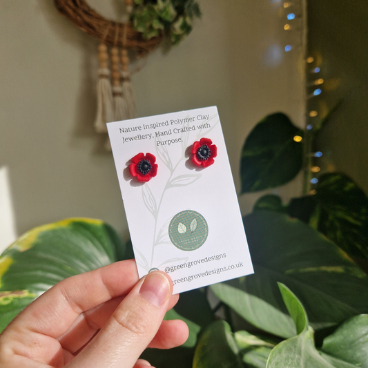 Poppy Studs - 30% to the Poppy Appeal