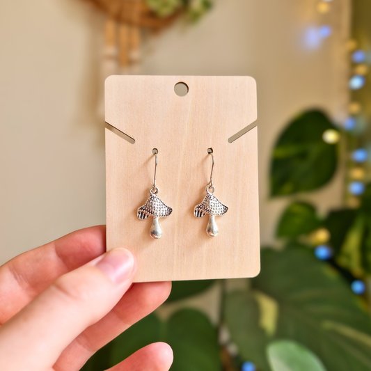Toadstool Charm Drop Earrings