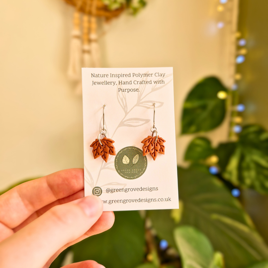 Intricate Maple Leaf Drop Earrings