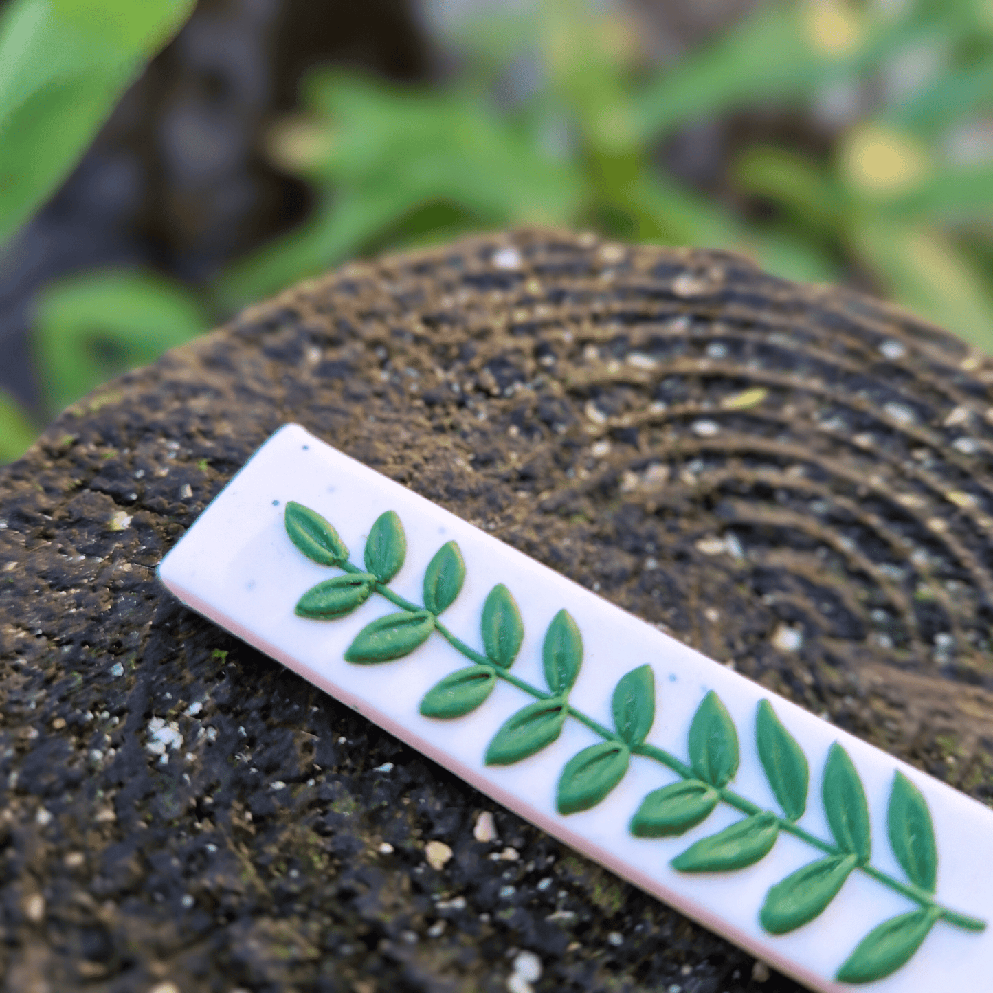 Fern Leaf Polymer Clay Decorative Plant Tag