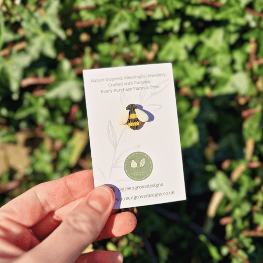 Bumble Bee Polymer Clay Pin