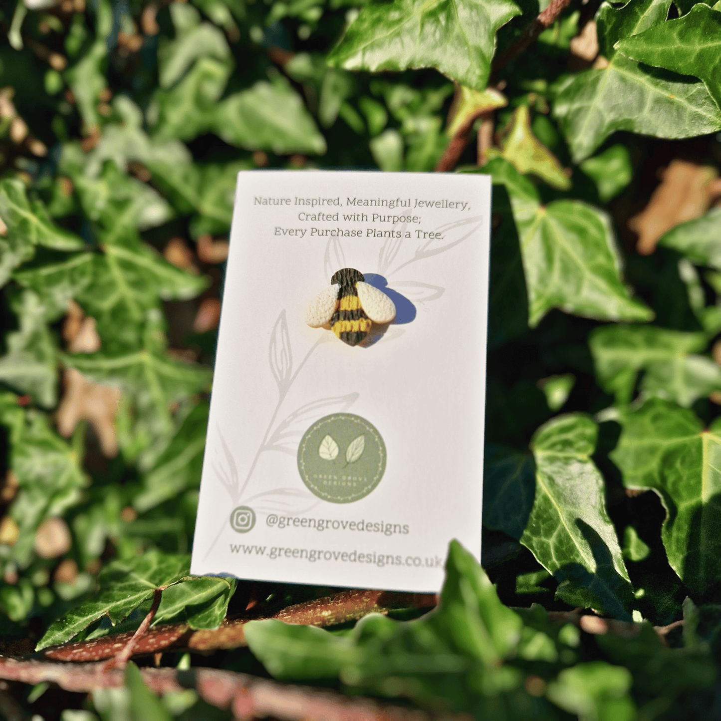 Bumble Bee Polymer Clay Pin