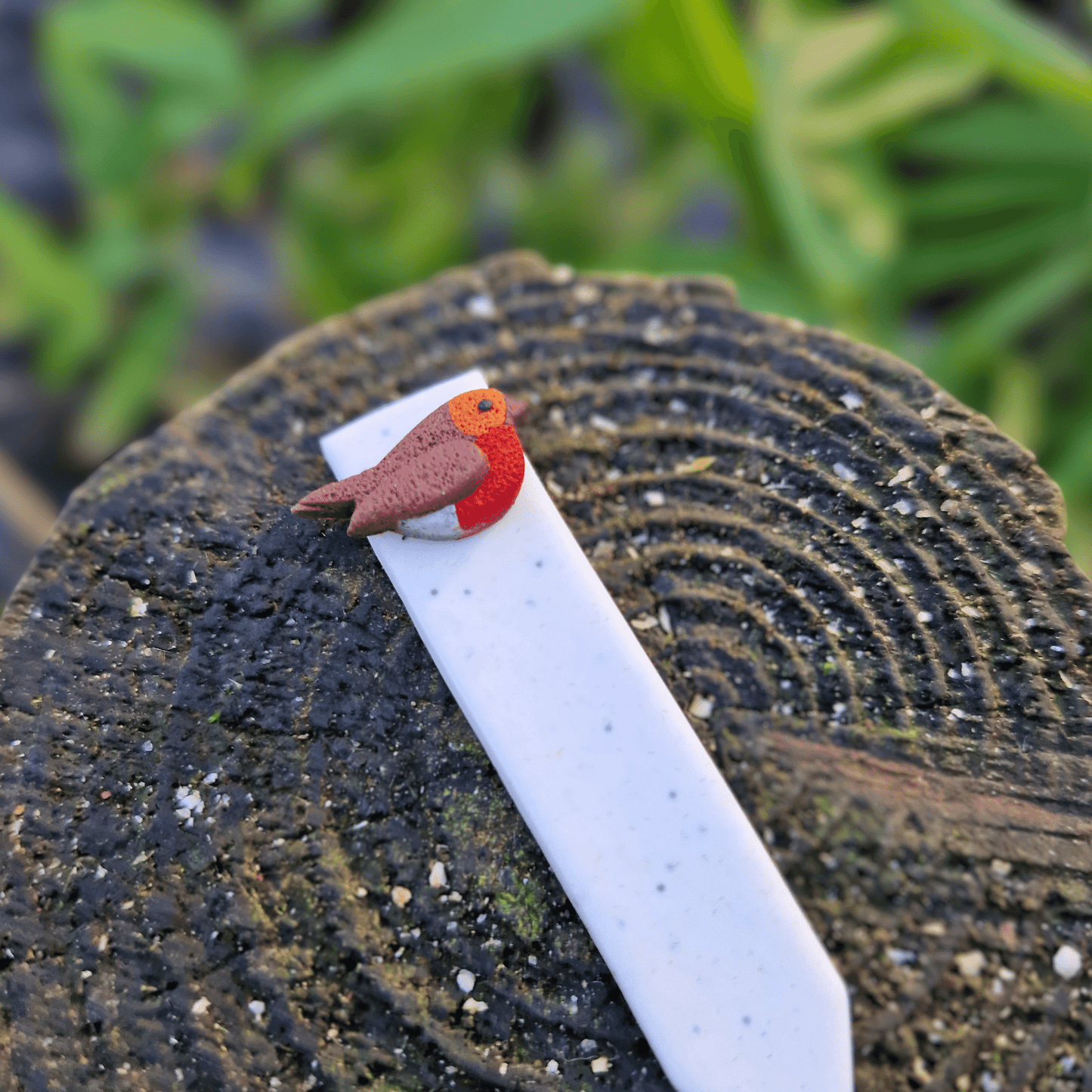 Robin British Bird Polymer Clay Decorative Plant Tag