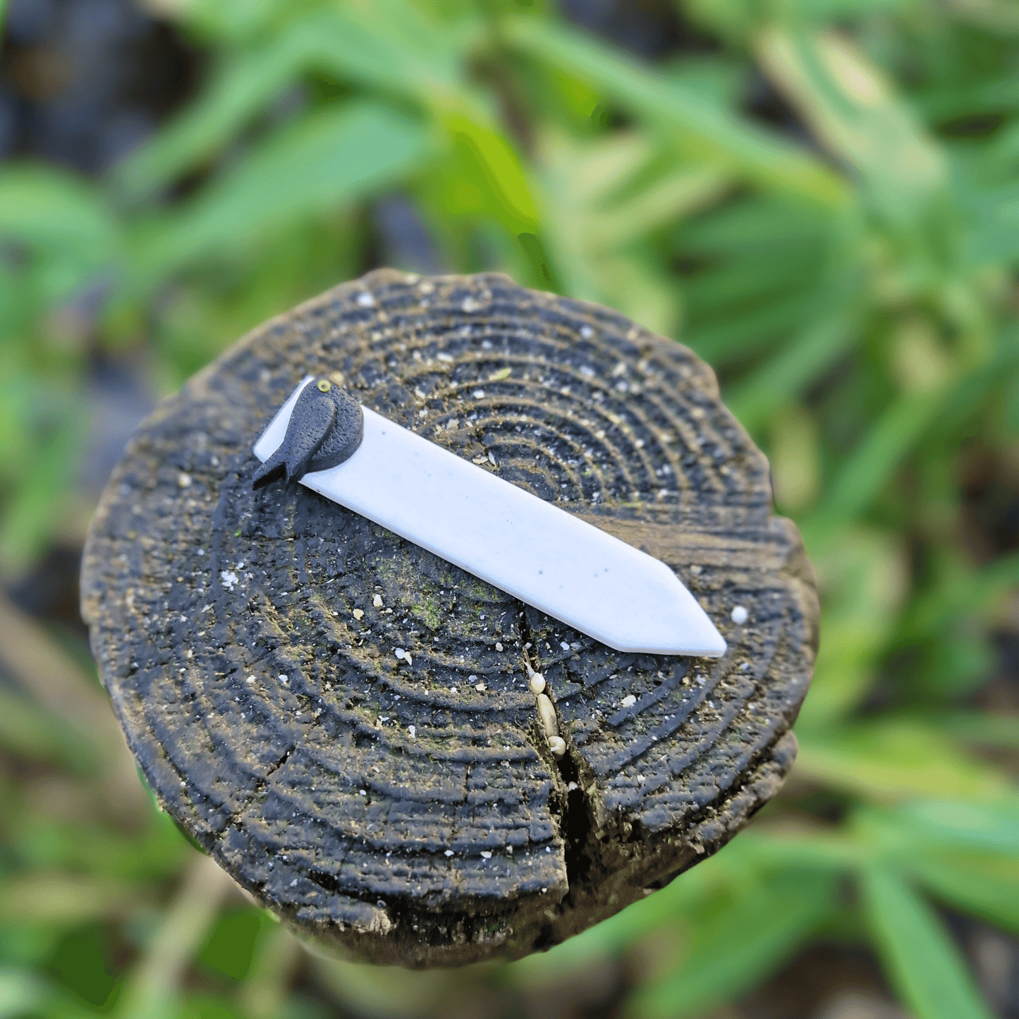 Blackbird British Bird Polymer Clay Decorative Plant Tag