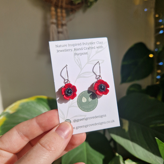 Poppy Drop Earrings - 30% to the Poppy Appeal