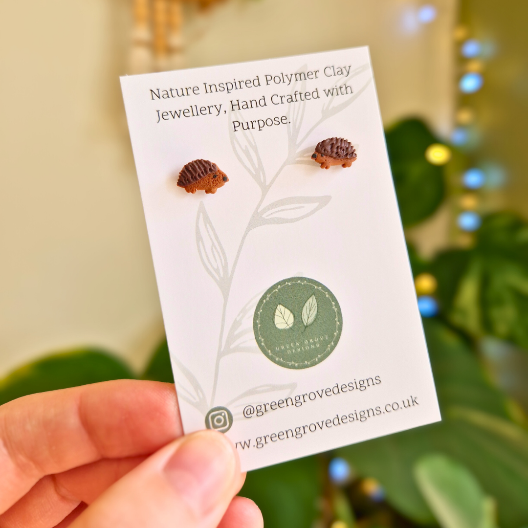 Teeny Hedgehog Studs Earrings