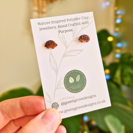 Teeny Hedgehog Studs Earrings
