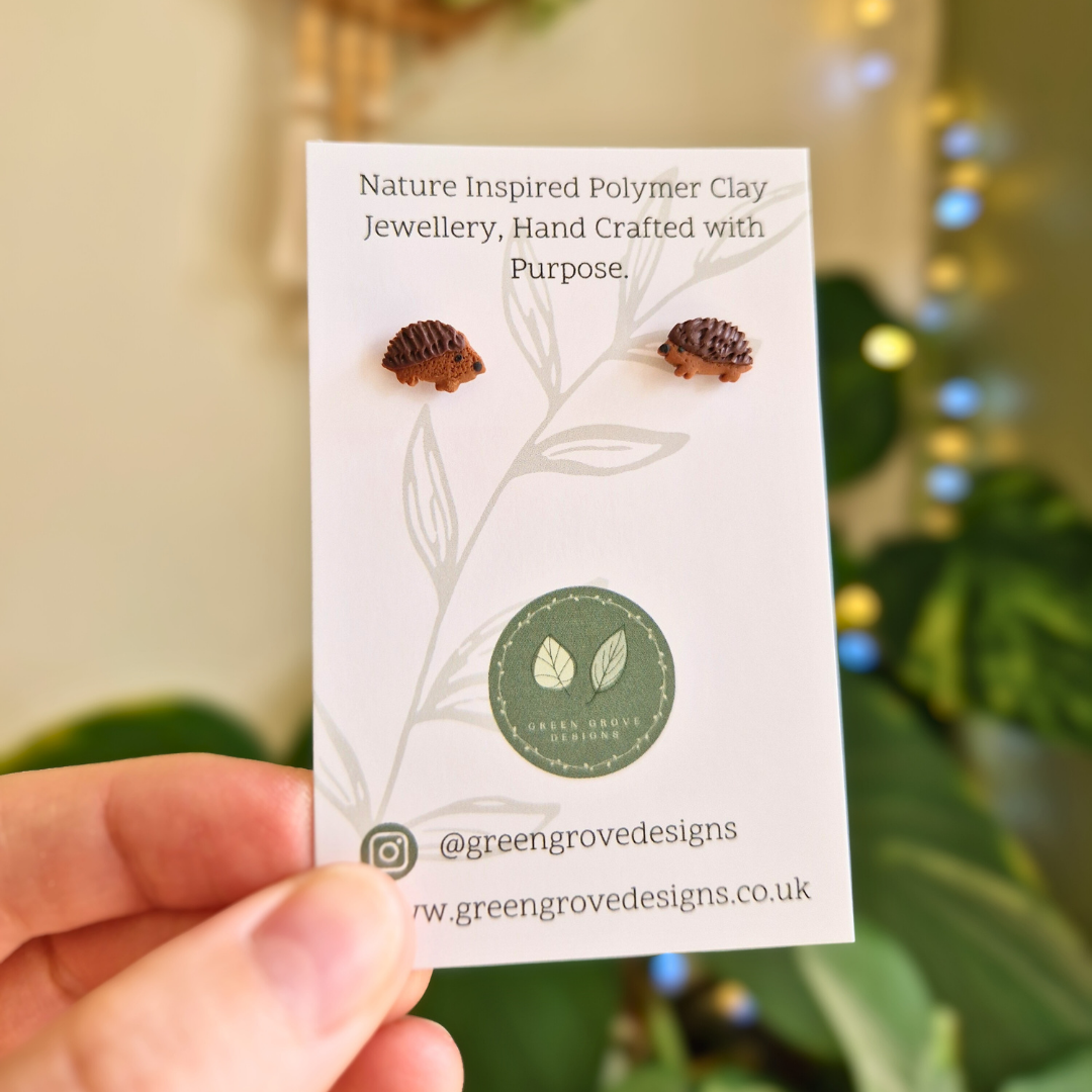 Teeny Hedgehog Studs Earrings
