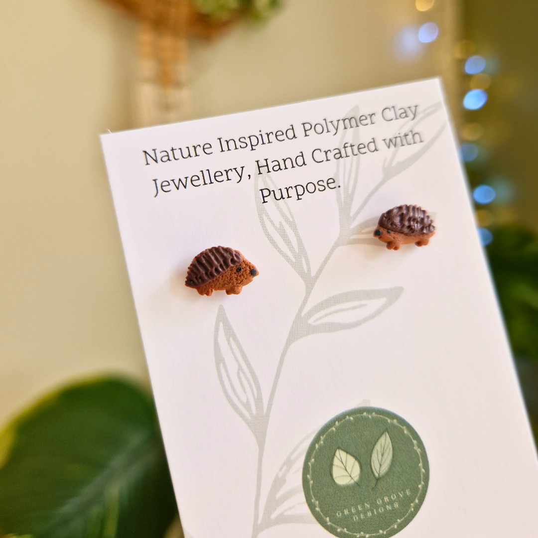 Teeny Hedgehog Studs Earrings