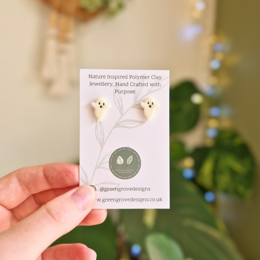 Glow in the Dark Ghost Stud Earrings