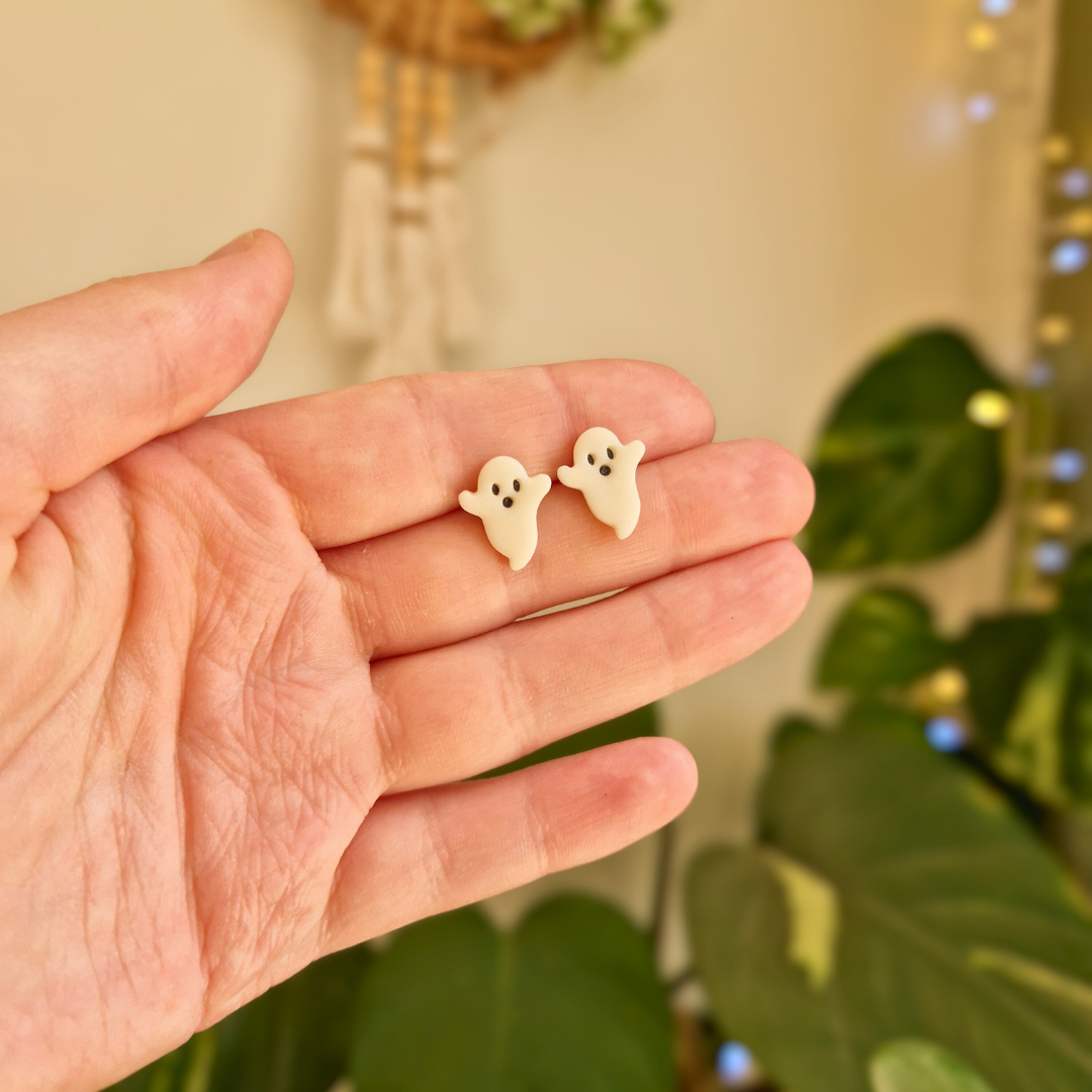Glow in the Dark Ghost Stud Earrings