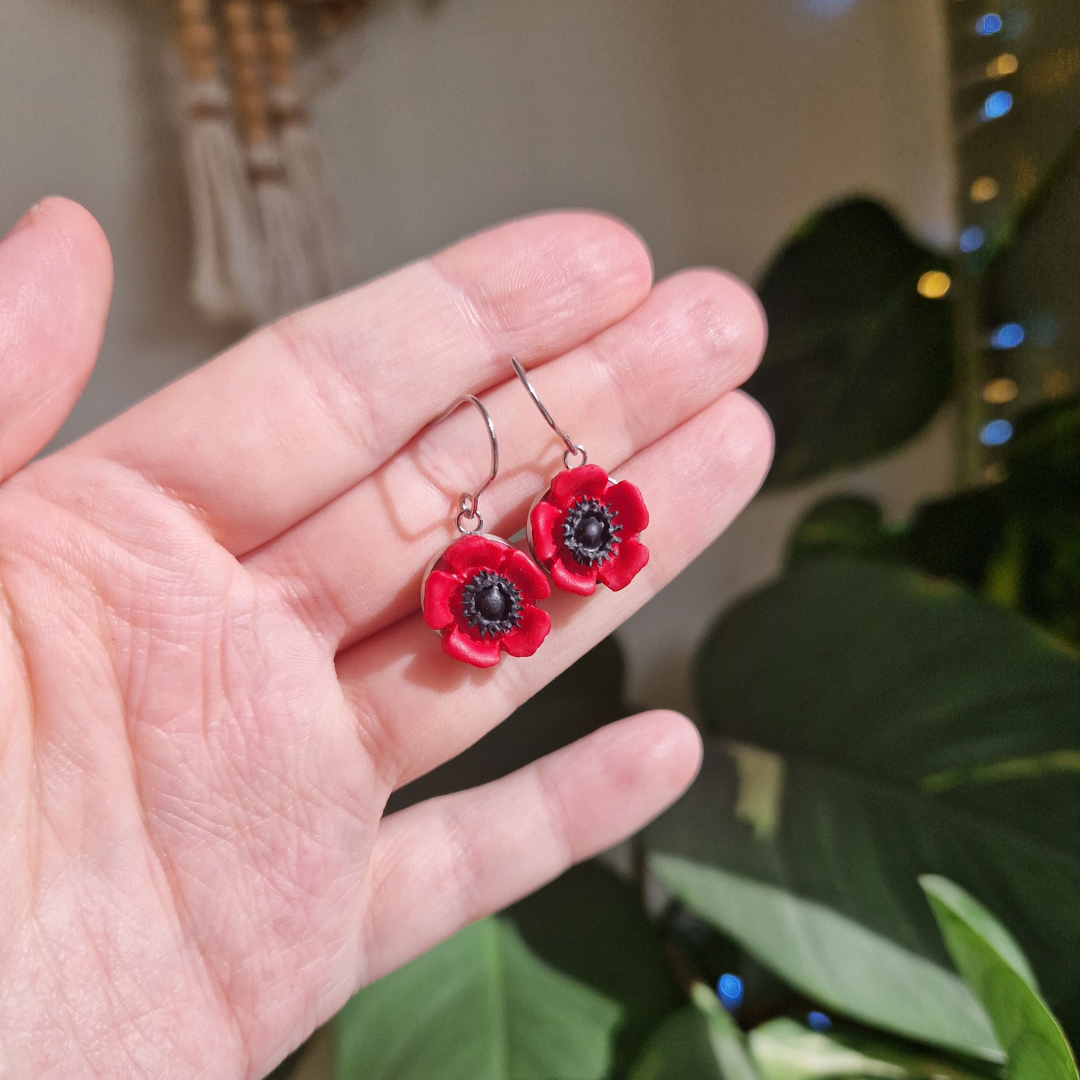 Poppy Drop Earrings - 30% to the Poppy Appeal