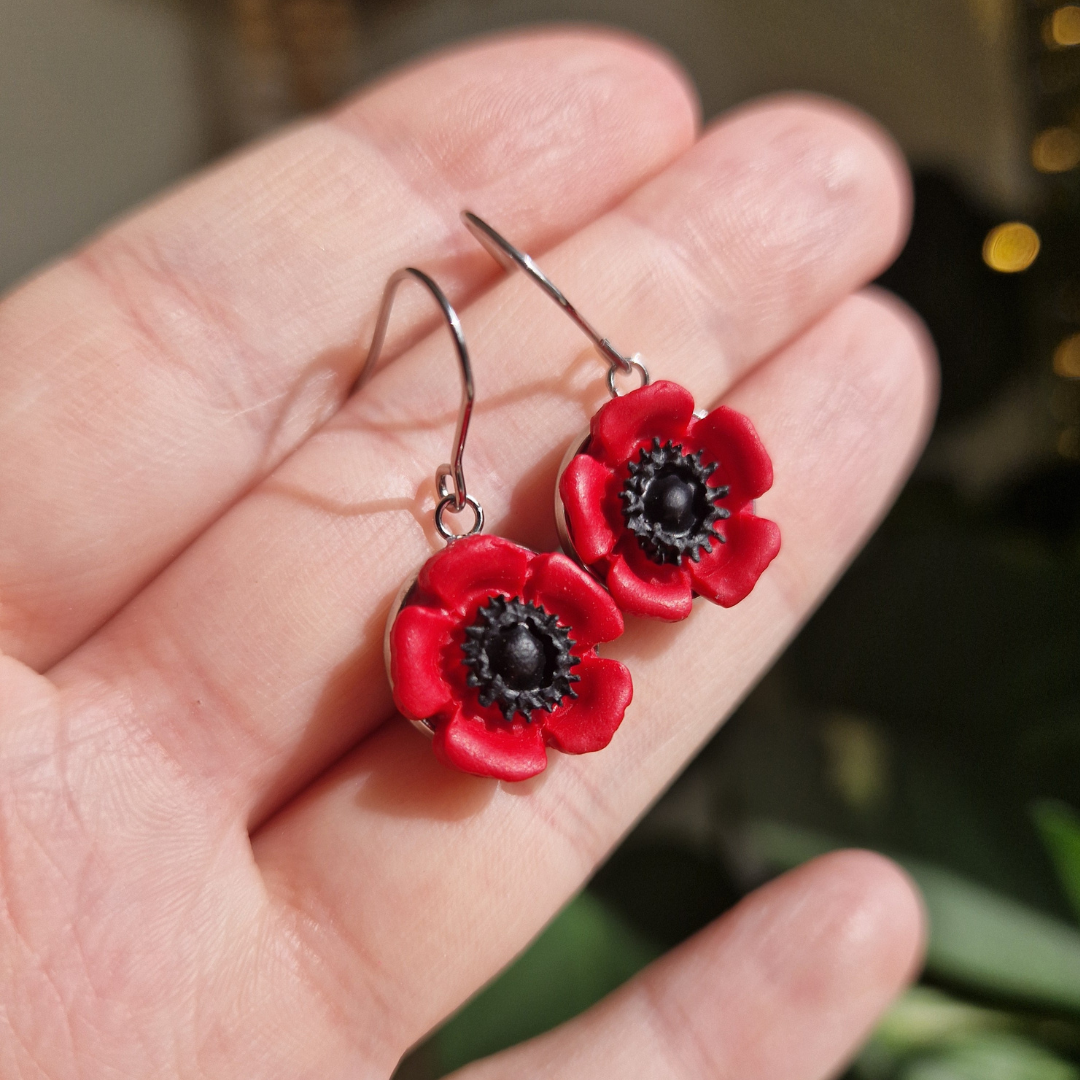 Poppy Drop Earrings - 30% to the Poppy Appeal