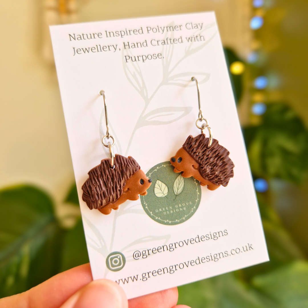 Hedgehog Drop Earrings