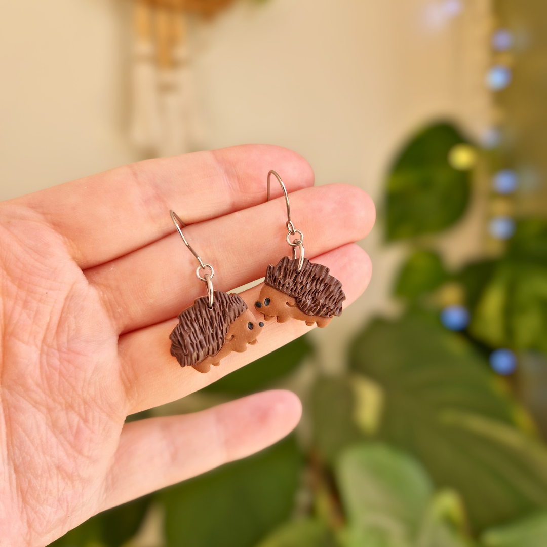 Hedgehog Drop Earrings