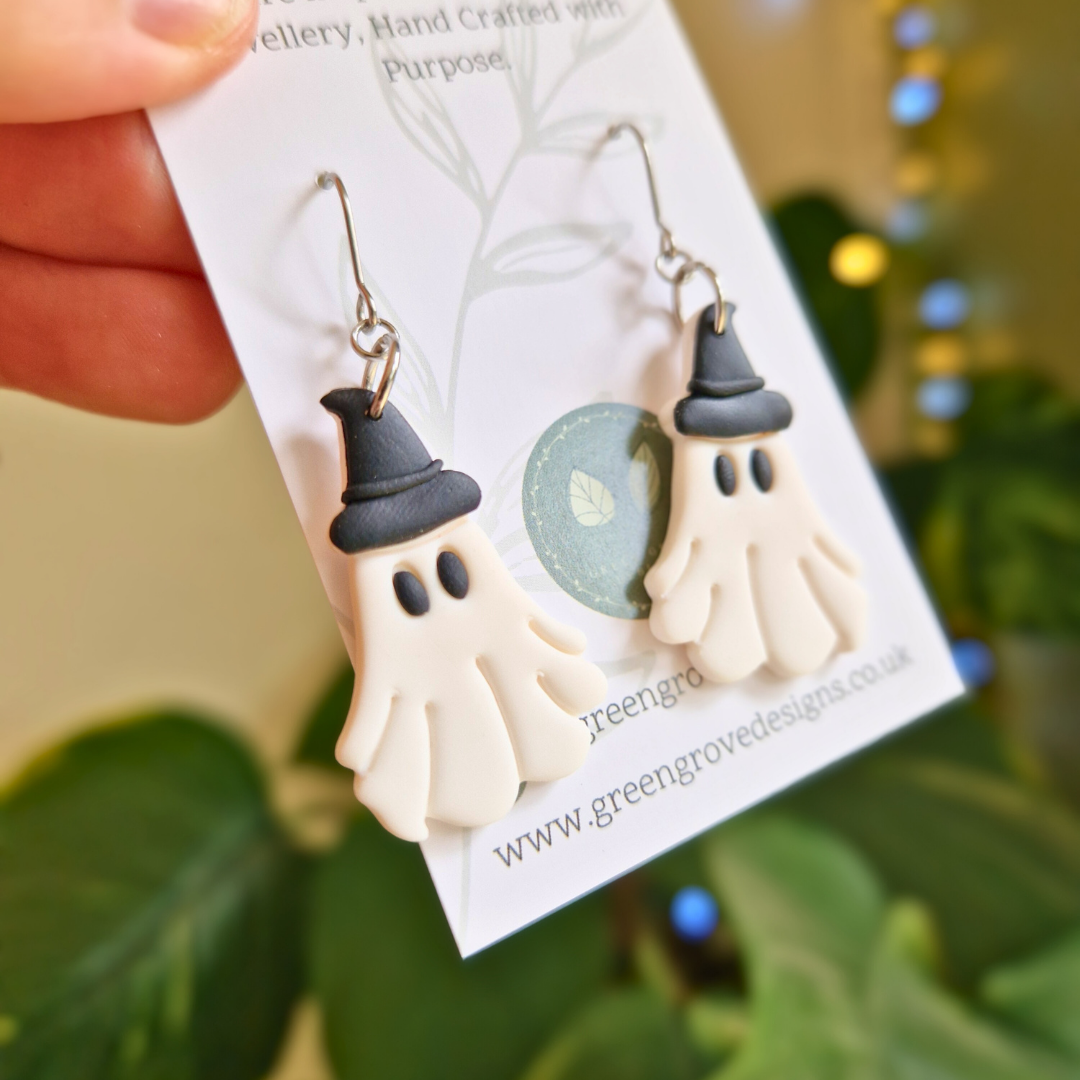 Halloween Witch Ghost Drop Earrings