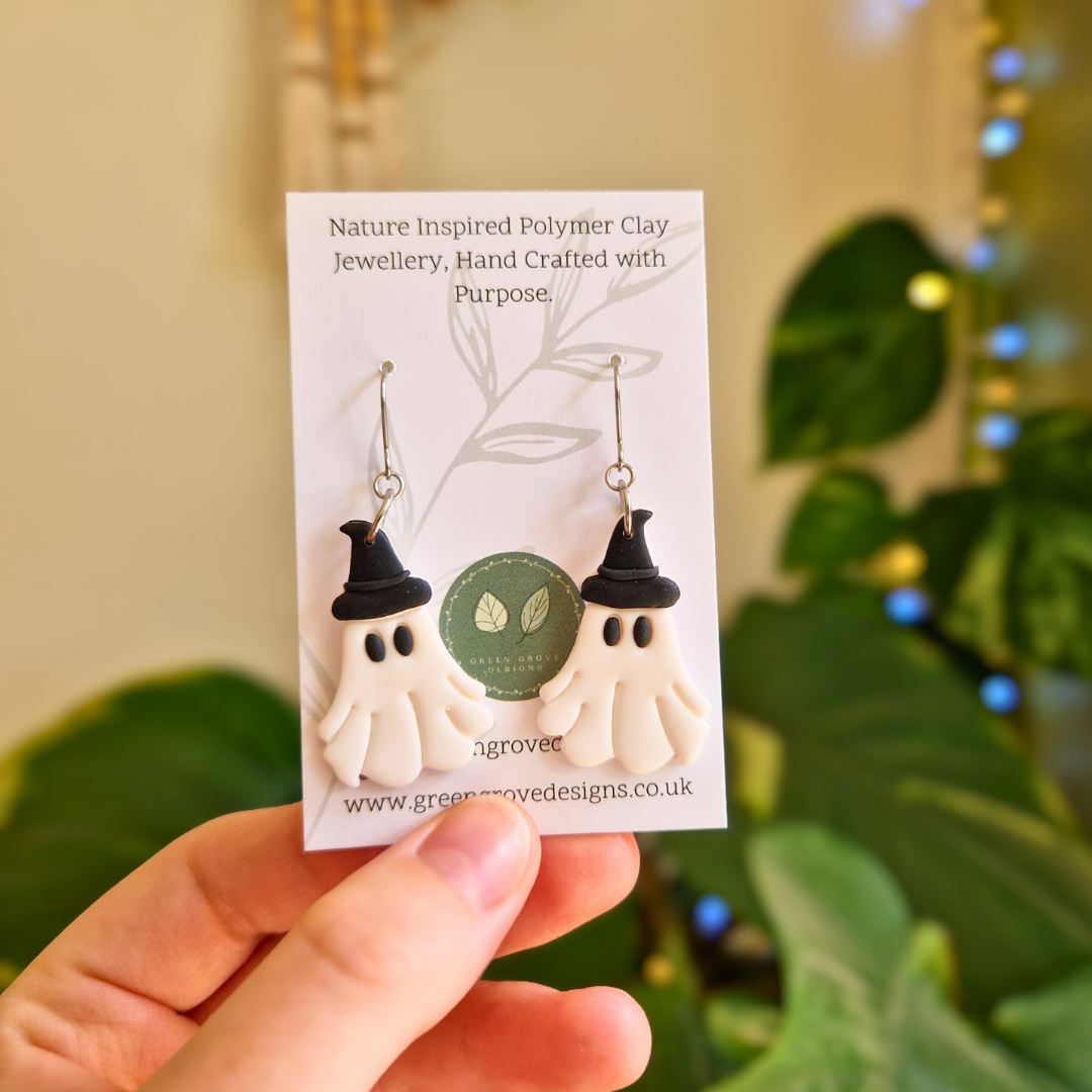 Halloween Witch Ghost Drop Earrings