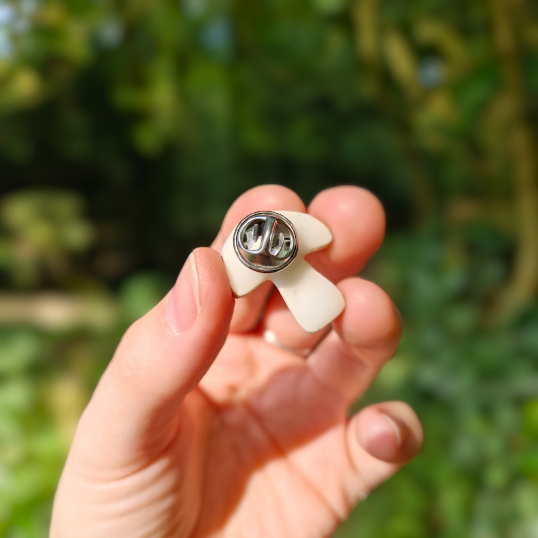 Floral Sunflower Mushroom Pin