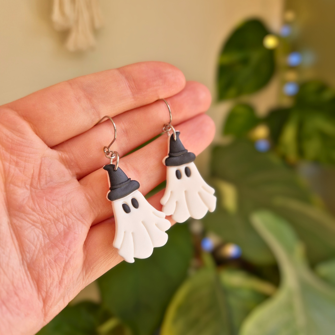 Halloween Witch Ghost Drop Earrings