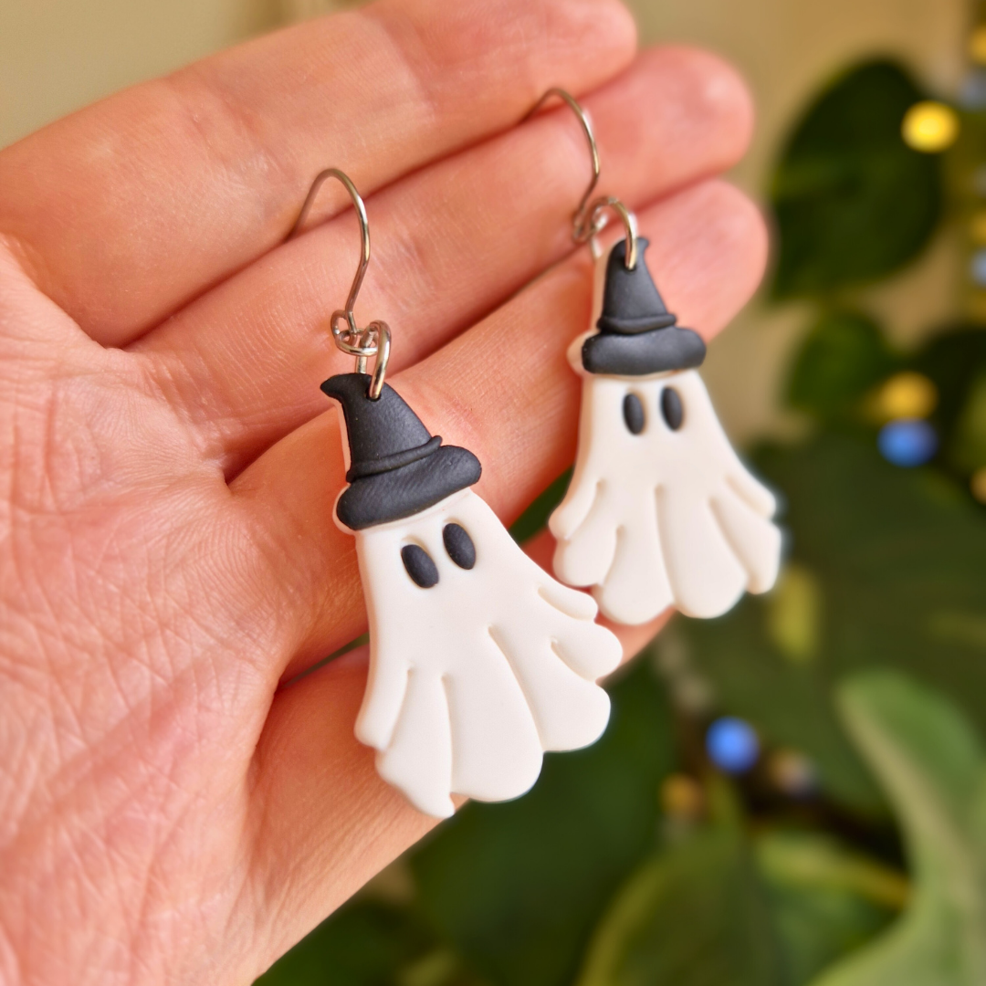 Halloween Witch Ghost Drop Earrings