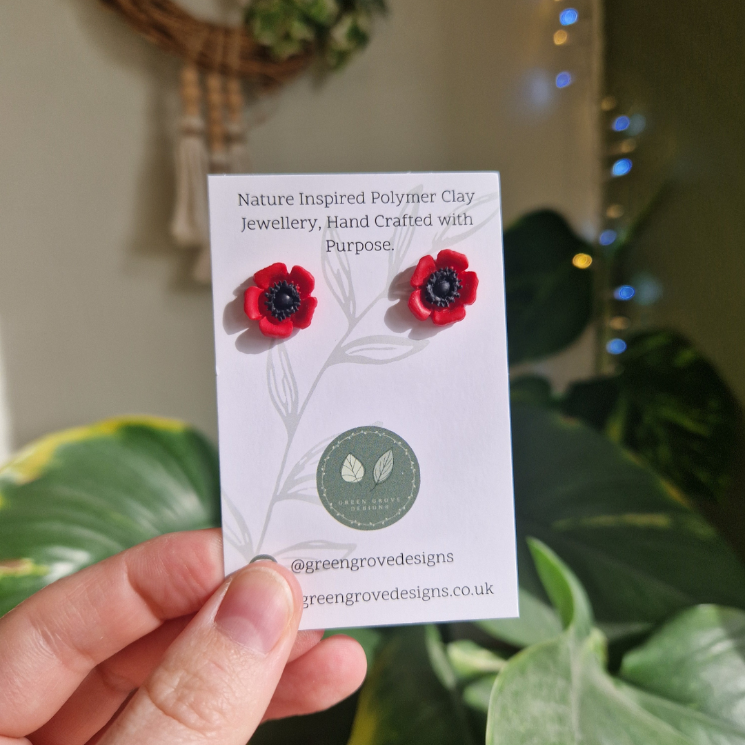 Poppy Studs - 30% to the Poppy Appeal