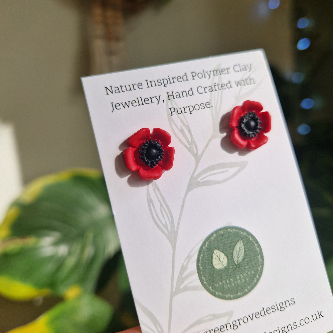 Poppy Studs - 30% to the Poppy Appeal