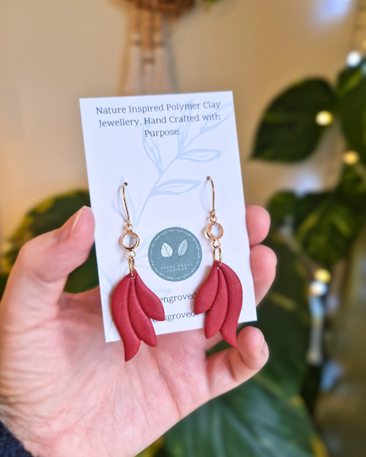 Romantic Flowing Leaf Drop Earrings