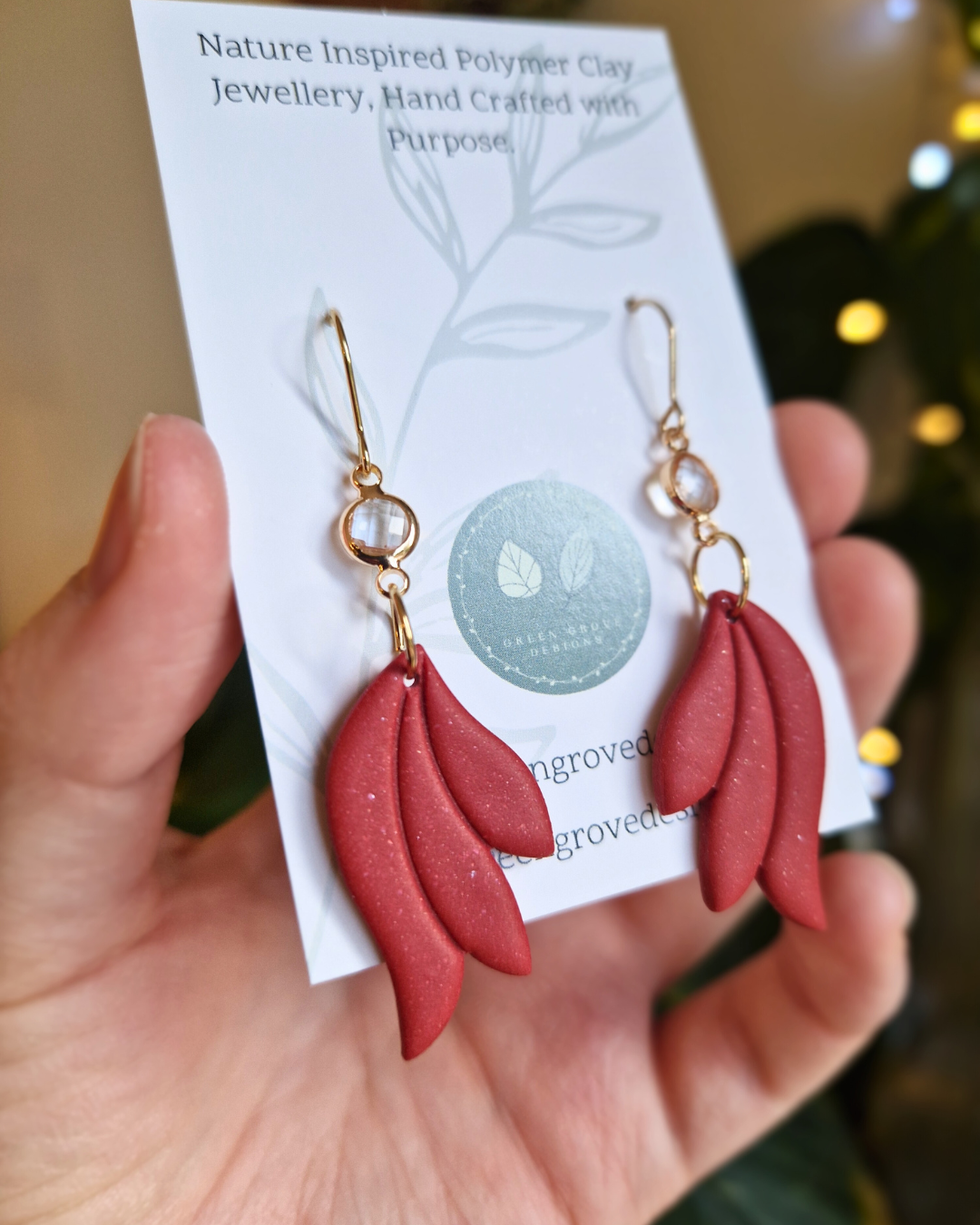 Romantic Flowing Leaf Drop Earrings