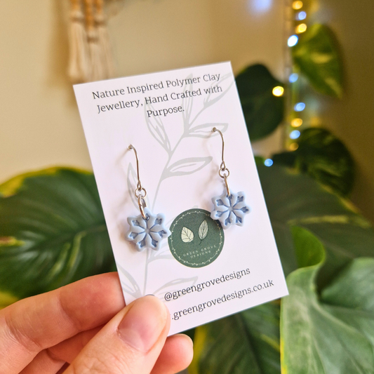 Winter Snowflake Hook Earrings