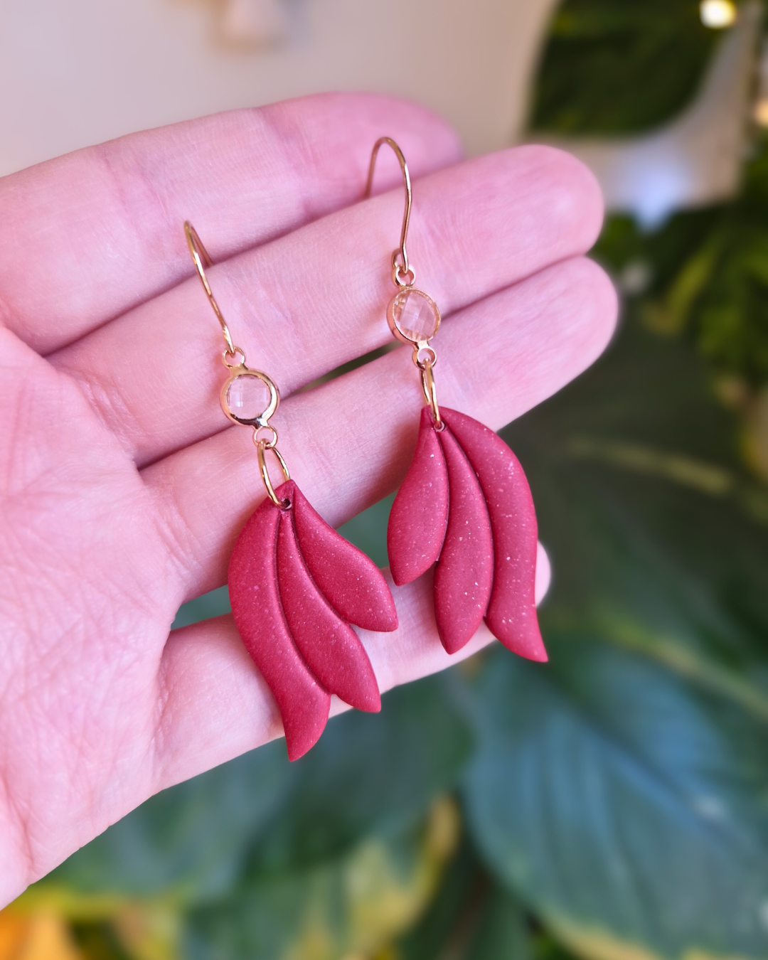 Romantic Flowing Leaf Drop Earrings