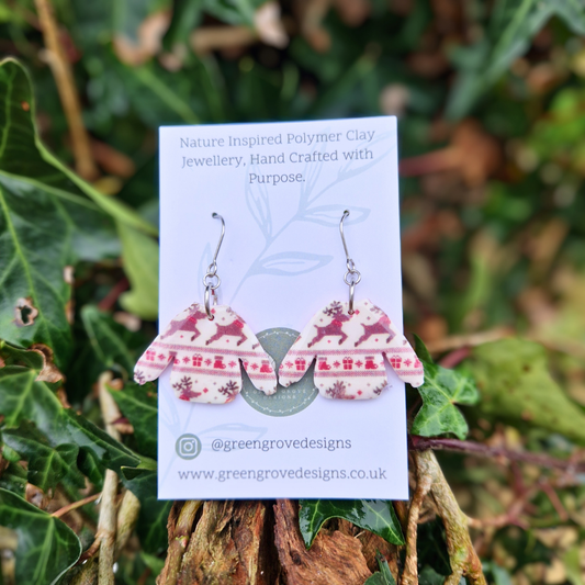 Christmas Jumper Hook Earrings (2 choices)