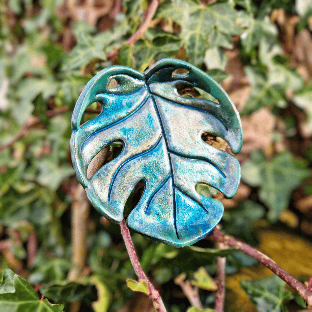 Metallics Monstera Polymer Clay Trinket Dish