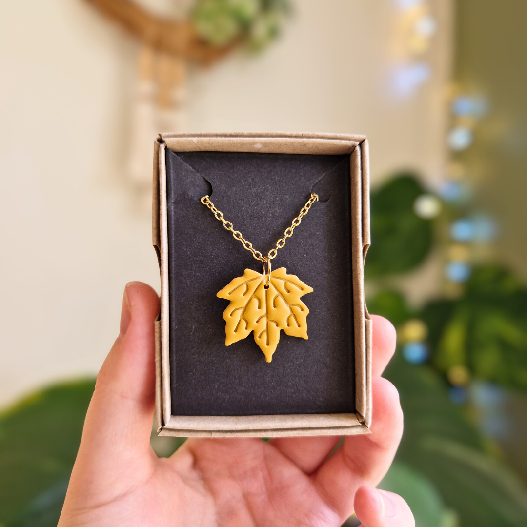 Maple Leaf Necklace | 20" Chain