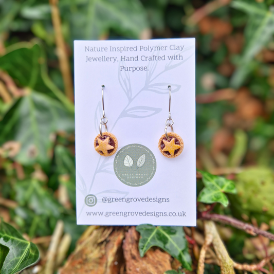 Christmas Mince Pie Hook Earrings