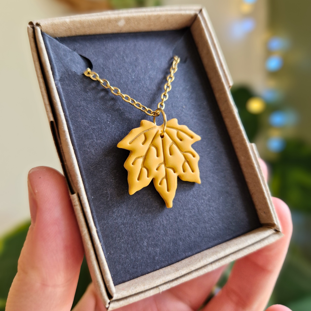 Maple Leaf Necklace | 20" Chain