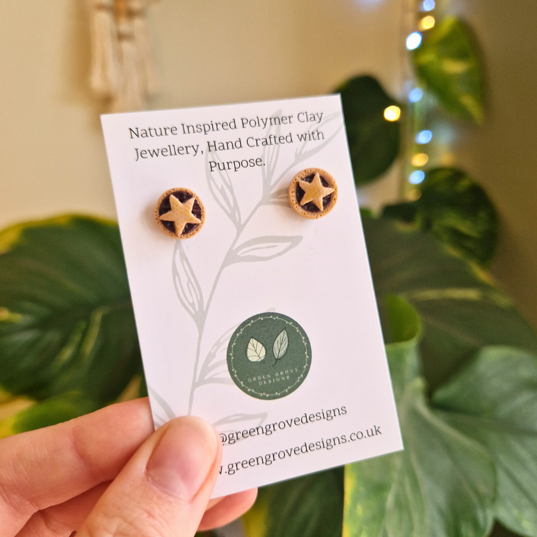 Christmas Mince Pie Stud Earrings