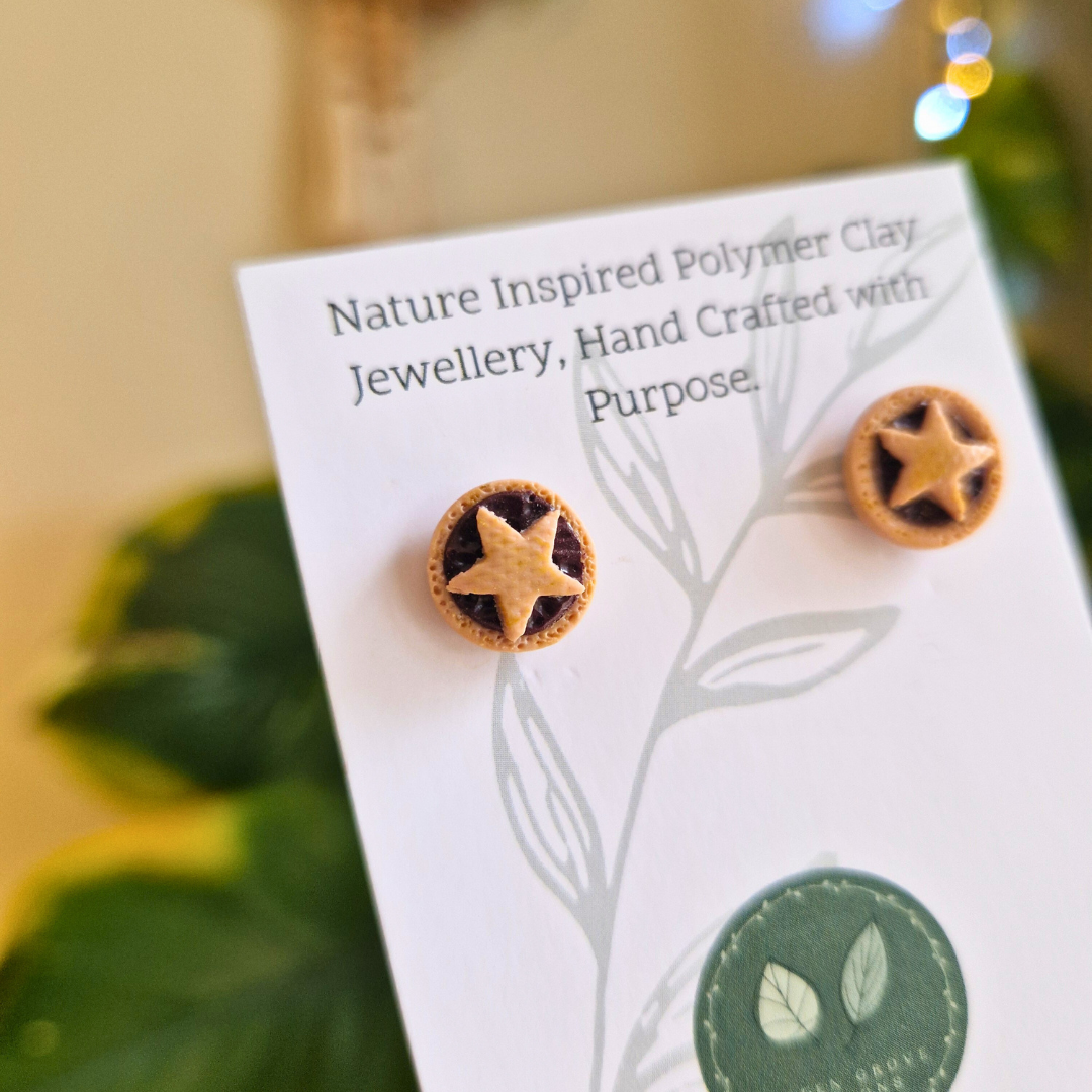 Christmas Mince Pie Stud Earrings