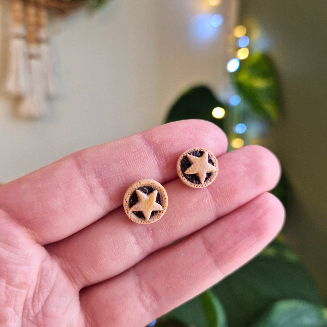 Christmas Mince Pie Stud Earrings