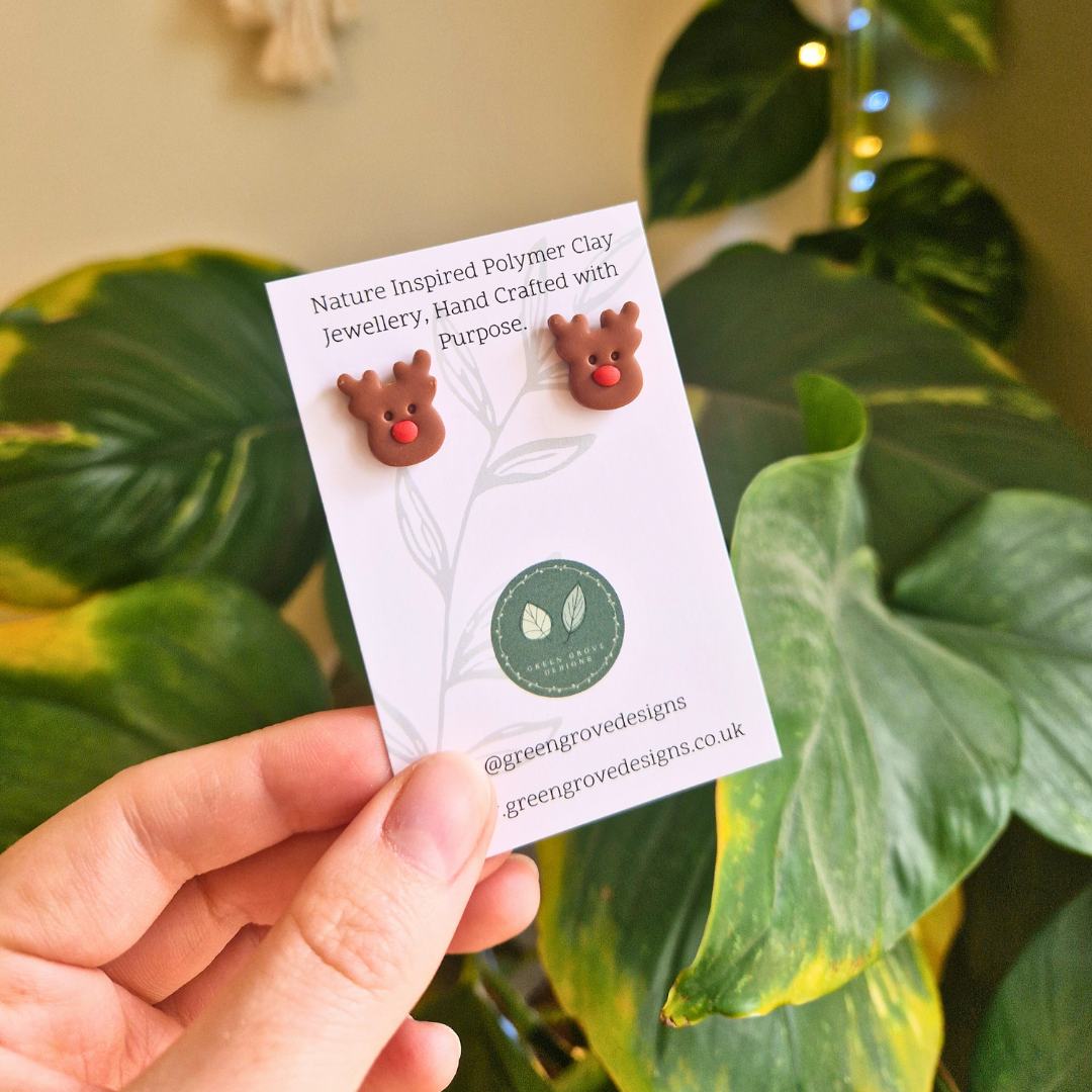 Rudolph the Reindeer Stud Earrings