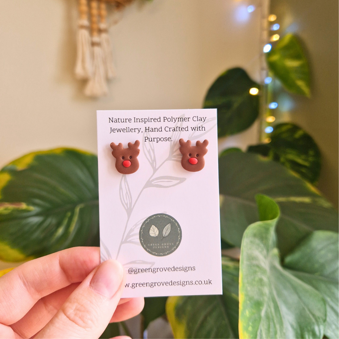 Rudolph the Reindeer Stud Earrings