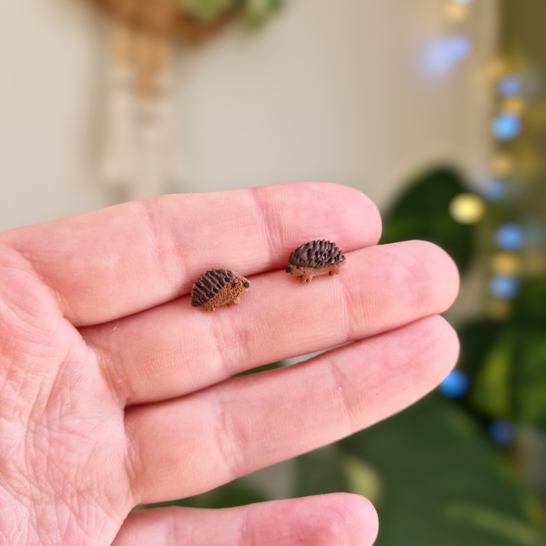 Teeny Hedgehog Studs Earrings